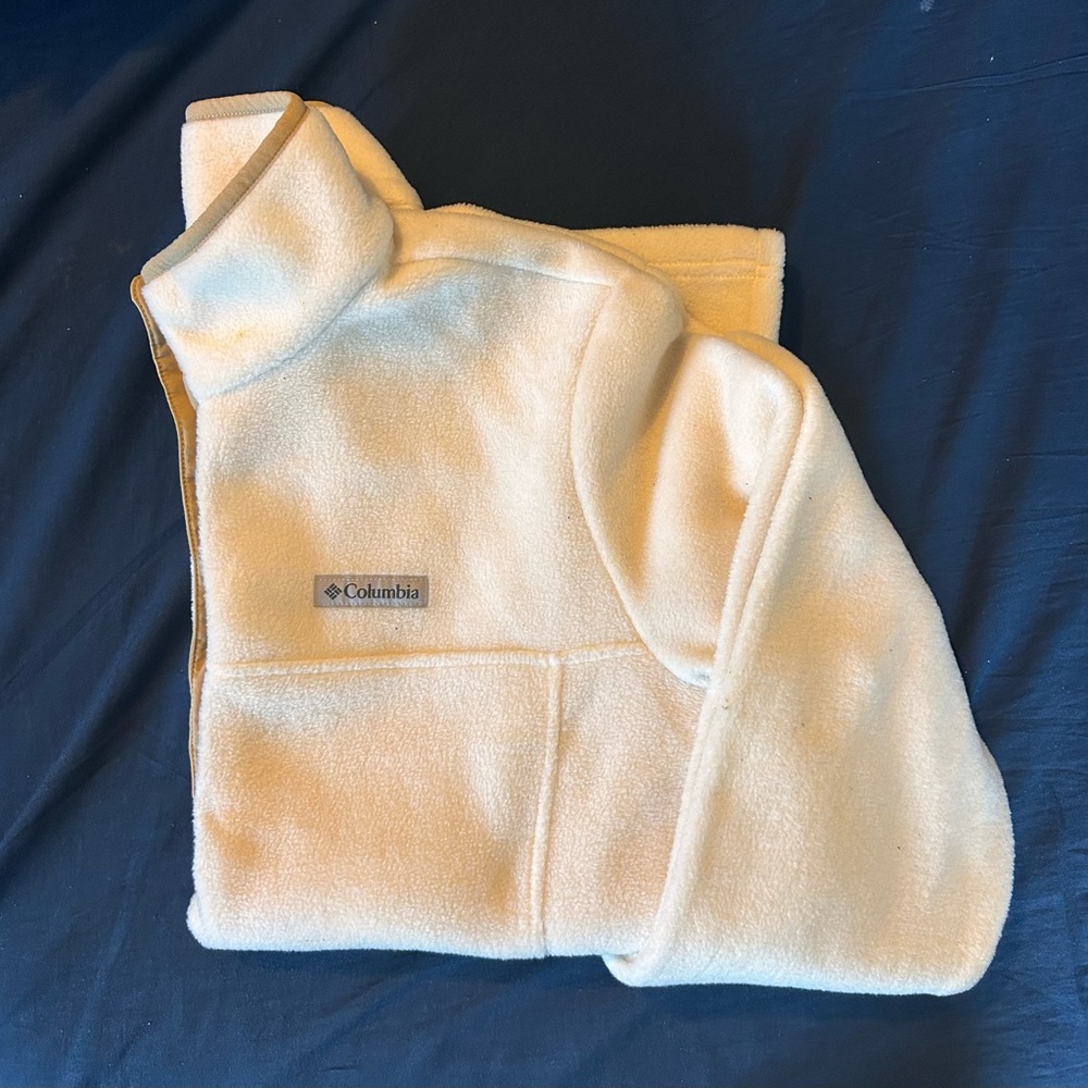 Columbia Cream Fleece Quarter-Zip Pullover